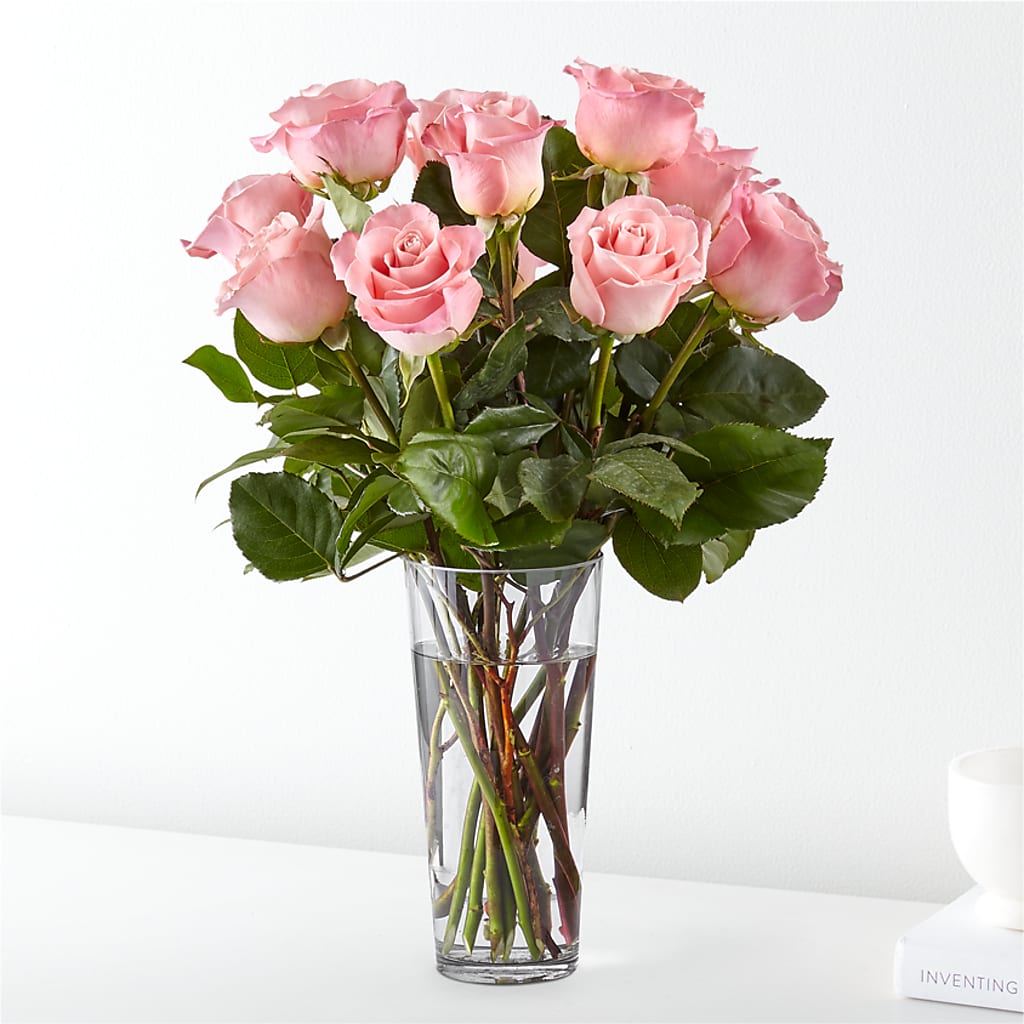Long Stem Pink Rose Bouquet – The Flower Company, Kamloops BC