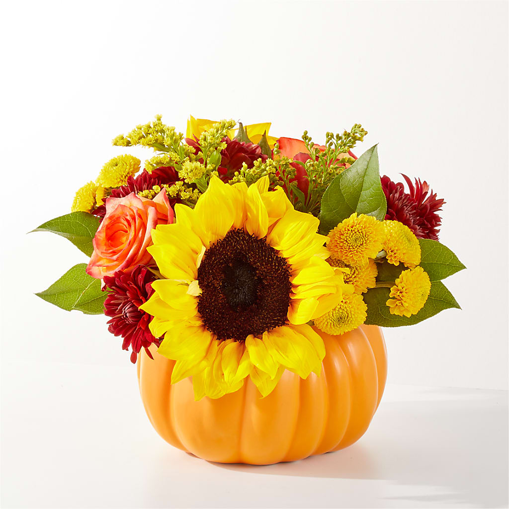 Golden Gourd Pumpkin Bouquet – The Flower Company, Kamloops BC