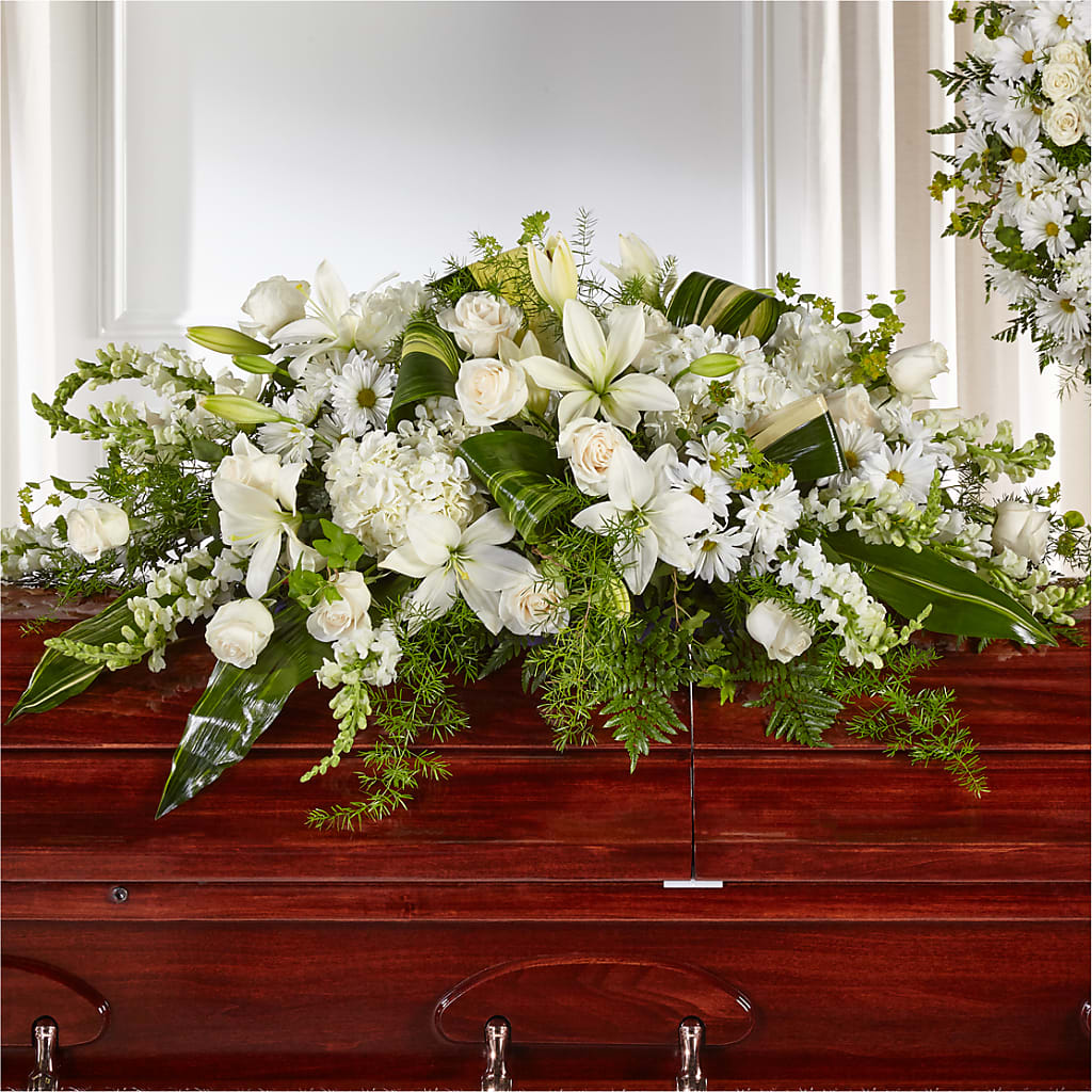 Abundance Casket Spray – The Flower Company, Kamloops BC