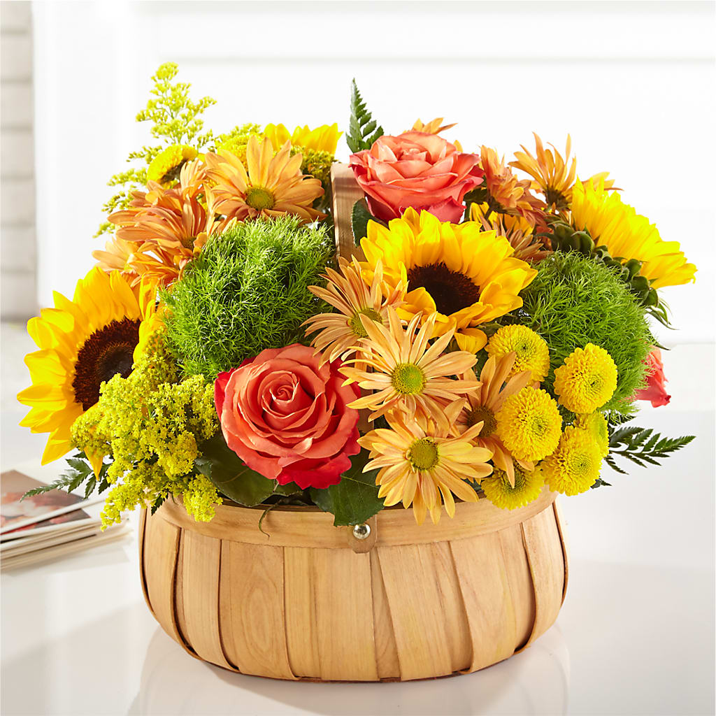 Harvest Sunflower Basket – The Flower Company, Kamloops BC