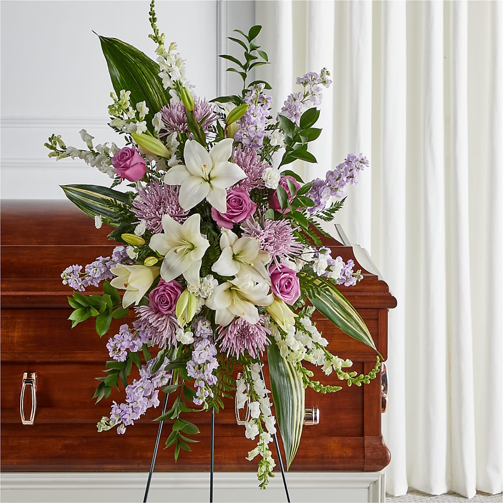 Grateful Hearts Standing Spray – The Flower Company, Kamloops BC