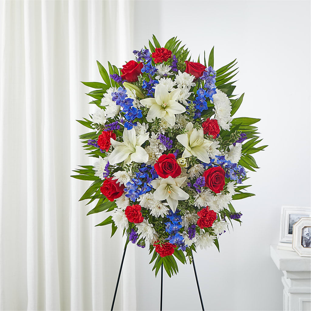 Cherished Service Standing Spray – The Flower Company, Kamloops BC