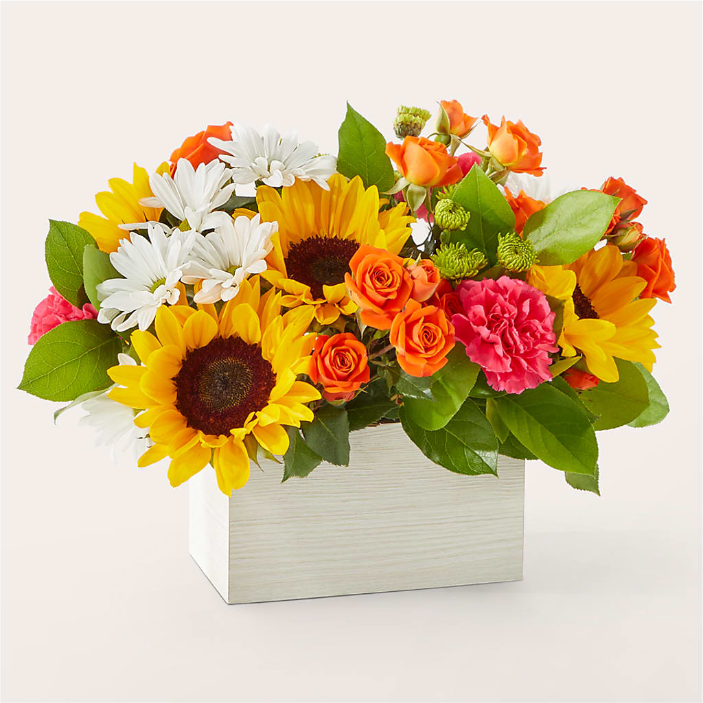 Sun-drenched Blooms Box Bouquet –  The Flower Company, Kamloops BC