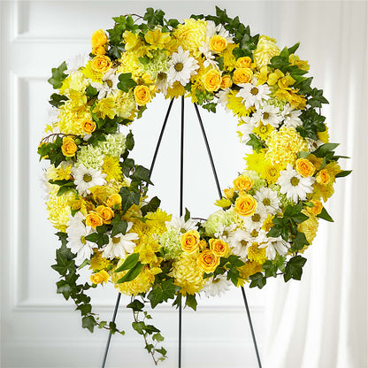 Golden Remembrance Wreath –  The Flower Company, Kamloops BC