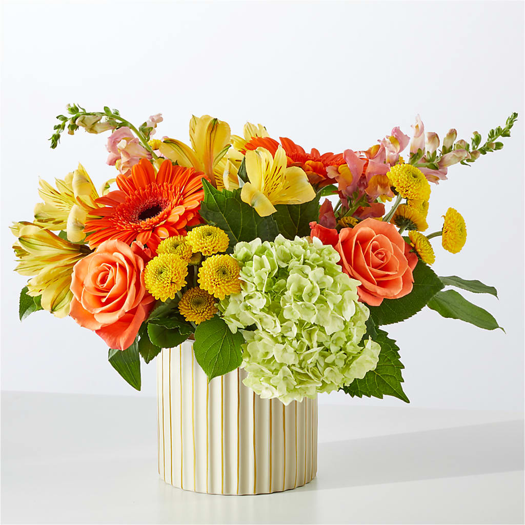 Autumn Sunshine Bouquet with Ivory Vase –  The Flower Company, Kamloops BC