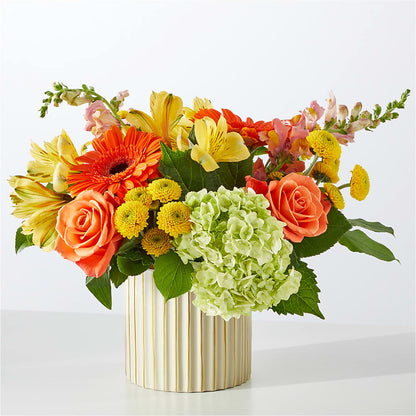 Autumn Sunshine Bouquet with Ivory Vase –  The Flower Company, Kamloops BC
