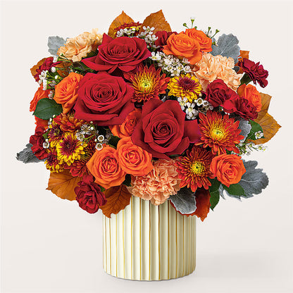 Merlot Bouquet with Ivory Vase –  The Flower Company, Kamloops BC