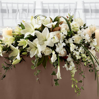White Linen Arrangement –  The Flower Company, Kamloops BC