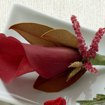 Red Calla Boutonniere –  The Flower Company, Kamloops BC